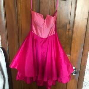 Adrianna Papell hot pink dress